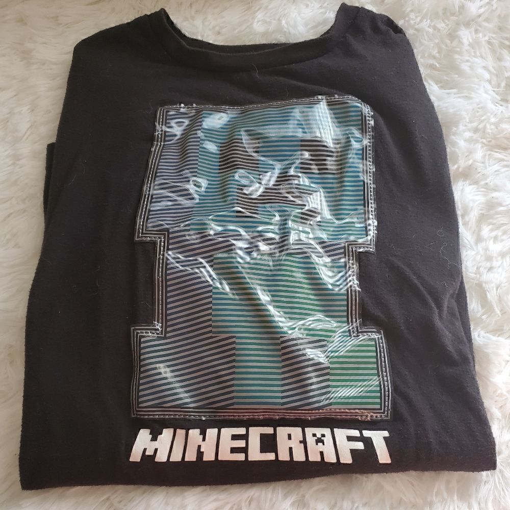Minecraft Creeper Long Sleeve Shirt Size L (10/12)